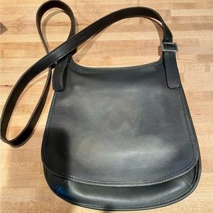 Coach Black Leather Shoulder Bag